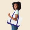 imageDALIX 23quot Premium 24 oz Cotton Canvas Shopping Tote BagPurple