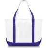 imageDALIX 23quot Premium 24 oz Cotton Canvas Shopping Tote BagPurple