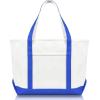 imageDALIX 23quot Premium 24 oz Cotton Canvas Shopping Tote BagRoyal Blue
