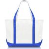 imageDALIX 23quot Premium 24 oz Cotton Canvas Shopping Tote BagRoyal Blue