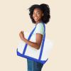 imageDALIX 23quot Premium 24 oz Cotton Canvas Shopping Tote BagRoyal Blue