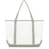 imageDALIX 23quot Premium 24 oz Cotton Canvas Shopping Tote BagStriped Banana