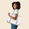imageDALIX 23quot Premium 24 oz Cotton Canvas Shopping Tote BagStriped Banana