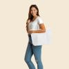 imageDALIX 23quot Premium 24 oz Cotton Canvas Shopping Tote BagWhite