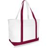 imageDALIX 23quot Premium 24 oz Cotton Canvas Shopping Tote BagCrimson