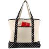 imageDALIX 22quot Shopping Tote Bag Heavy Cotton Canvas Zippered Navy Blue AnchorBlack Star