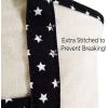 imageDALIX 22quot Shopping Tote Bag Heavy Cotton Canvas Zippered Navy Blue AnchorBlack Star