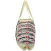 imageDALIX 22quot Shopping Tote Bag Heavy Cotton Canvas Zippered Navy Blue AnchorBlack Watermelon