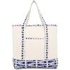 imageDALIX 22quot Shopping Tote Bag Heavy Cotton Canvas Zippered Navy Blue AnchorBlue Antique Fish