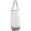 imageDALIX 22quot Shopping Tote Bag Heavy Cotton Canvas Zippered Navy Blue AnchorBlue Antique Fish