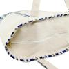 imageDALIX 22quot Shopping Tote Bag Heavy Cotton Canvas Zippered Navy Blue AnchorBlue Antique Fish