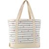 imageDALIX 22quot Shopping Tote Bag Heavy Cotton Canvas Zippered Navy Blue AnchorGray Flamingo