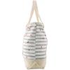 imageDALIX 22quot Shopping Tote Bag Heavy Cotton Canvas Zippered Navy Blue AnchorGray Flamingo