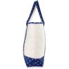 imageDALIX 22quot Shopping Tote Bag Heavy Cotton Canvas Zippered Navy Blue AnchorNavy Blue Anchor