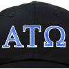 imageDALIX Alpha Tau Omega Fraternity Greek Letters Ball Cap Embroidered HatBlack