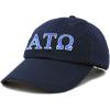 imageDALIX Alpha Tau Omega Fraternity Greek Letters Ball Cap Embroidered HatNavy Blue