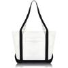 imageDALIX Daily Shoulder Tote Bag Premium Cotton in Mint GreenBlack