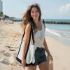imageDALIX Daily Shoulder Tote Bag Premium Cotton in Mint GreenBlack