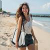 imageDALIX Daily Shoulder Tote Bag Premium Cotton in Mint GreenBlack Star