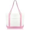 imageDALIX Daily Shoulder Tote Bag Premium Cotton in Mint GreenPink