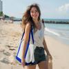 imageDALIX Daily Shoulder Tote Bag Premium Cotton in Mint GreenRoyal Blue