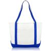 imageDALIX Daily Shoulder Tote Bag Premium Cotton in Mint GreenRoyal Blue