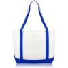 imageDALIX Daily Shoulder Tote Bag Premium Cotton in Mint GreenRoyal Blue