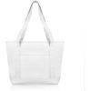 imageDALIX Daily Shoulder Tote Bag Premium Cotton in Mint GreenWhite