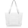 imageDALIX Daily Shoulder Tote Bag Premium Cotton in Mint GreenWhite