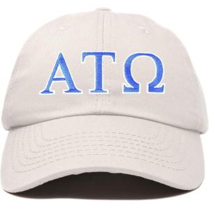 imageDALIX Alpha Tau Omega Fraternity Greek Letters Ball Cap Embroidered HatBeige