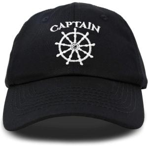 imageDALIX Captain Hat Sail Baseball Cap Navy Boat Men WomenBlack