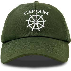imageDALIX Captain Hat Sail Baseball Cap Navy Boat Men WomenOlive