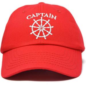 imageDALIX Captain Hat Sail Baseball Cap Navy Boat Men WomenRed