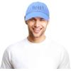 imageDALIX Beta Theta Pi Fraternity Greek Letters Ball Cap Embroidered HatLight Blue