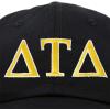 imageDALIX Delta Tau Delta Fraternity Greek Letters Ball Cap Embroidered HatBlack