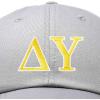 imageDALIX Delta Upsilon Fraternity Greek Letters Ball Cap Embroidered HatGray