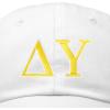 imageDALIX Delta Upsilon Fraternity Greek Letters Ball Cap Embroidered HatWhite
