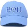 imageDALIX Beta Theta Pi Fraternity Greek Letters Ball Cap Embroidered HatLight Blue