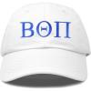 imageDALIX Beta Theta Pi Fraternity Greek Letters Ball Cap Embroidered HatWhite
