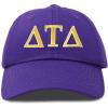 imageDALIX Delta Tau Delta Fraternity Greek Letters Ball Cap Embroidered HatPurple