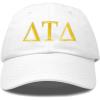 imageDALIX Delta Tau Delta Fraternity Greek Letters Ball Cap Embroidered HatWhite