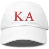 imageDALIX Kappa Alpha Order Fraternity Greek Letters Ball Cap Embroidered HatWhite