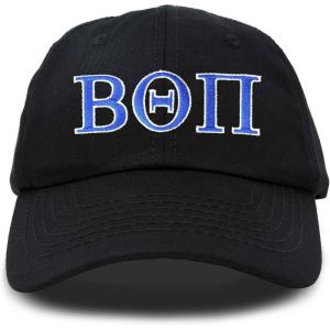 imageDALIX Beta Theta Pi Fraternity Greek Letters Ball Cap Embroidered HatBlack