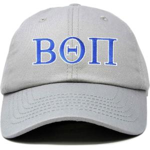 imageDALIX Beta Theta Pi Fraternity Greek Letters Ball Cap Embroidered HatGray