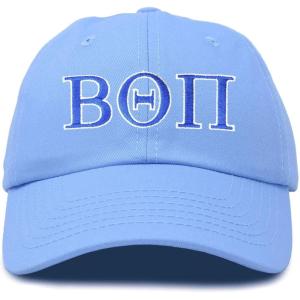 imageDALIX Beta Theta Pi Fraternity Greek Letters Ball Cap Embroidered HatLight Blue