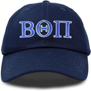 imageDALIX Beta Theta Pi Fraternity Greek Letters Ball Cap Embroidered HatNavy Blue