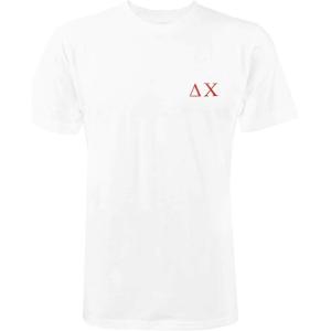 imageDALIX Delta Chi Greek Letters TShirt Mens Embroidered Fraternity ShirtWhite