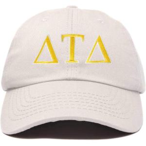 imageDALIX Delta Tau Delta Fraternity Greek Letters Ball Cap Embroidered HatBeige