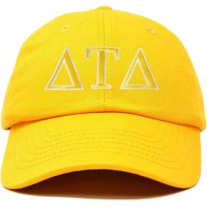 imageDALIX Delta Tau Delta Fraternity Greek Letters Ball Cap Embroidered HatGold