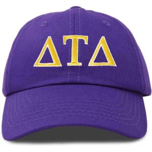 imageDALIX Delta Tau Delta Fraternity Greek Letters Ball Cap Embroidered HatPurple